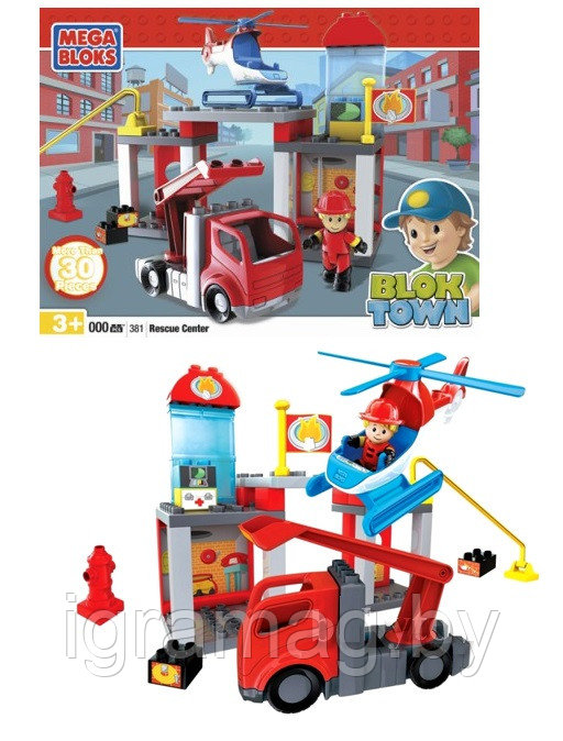 Конструктор Mega Bloks Пожарная станция 35 эл. - фото 1 - id-p143975223