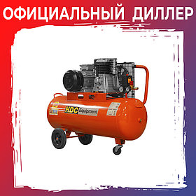 Компрессор HDC HD-A102 (540 л/мин, 10 атм, ременной, масляный, ресив. 100 л, 380 В, 3.00 кВт)