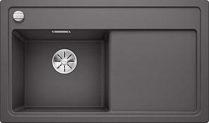 Кухонная мойка Blanco Zenar 45 S (темная скала, левая, с клапаном-автоматом InFino®)