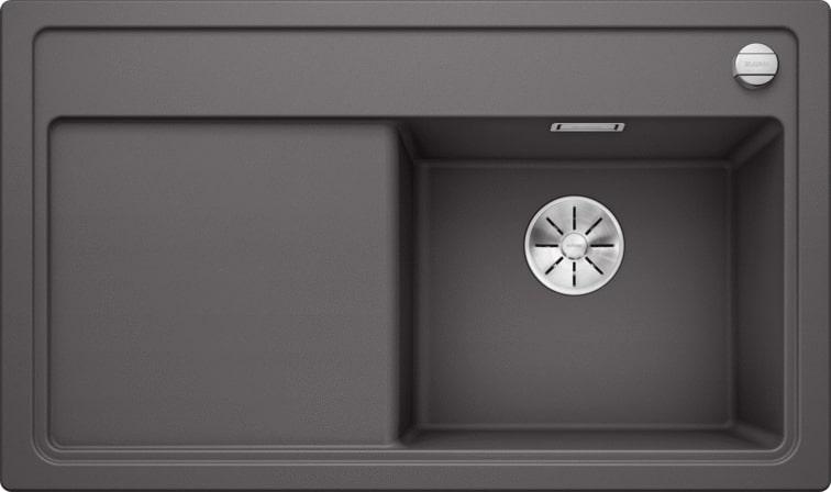 Кухонная мойка Blanco Zenar 45 S-F (темная скала, правая, с клапаном-автоматом InFino®)