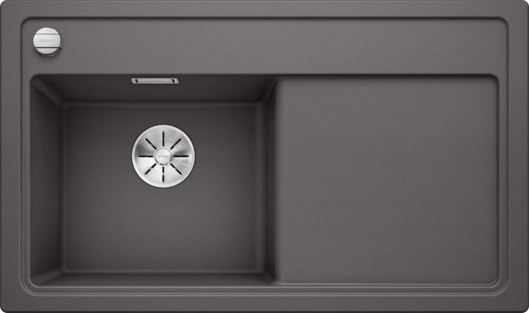Кухонная мойка Blanco Zenar 45 S-F (темная скала, левая, с клапаном-автоматом InFino®)