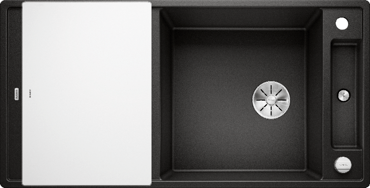 Кухонная мойка Blanco AXIA III XL 6 S (черный, чаша справа, доска стекло)
