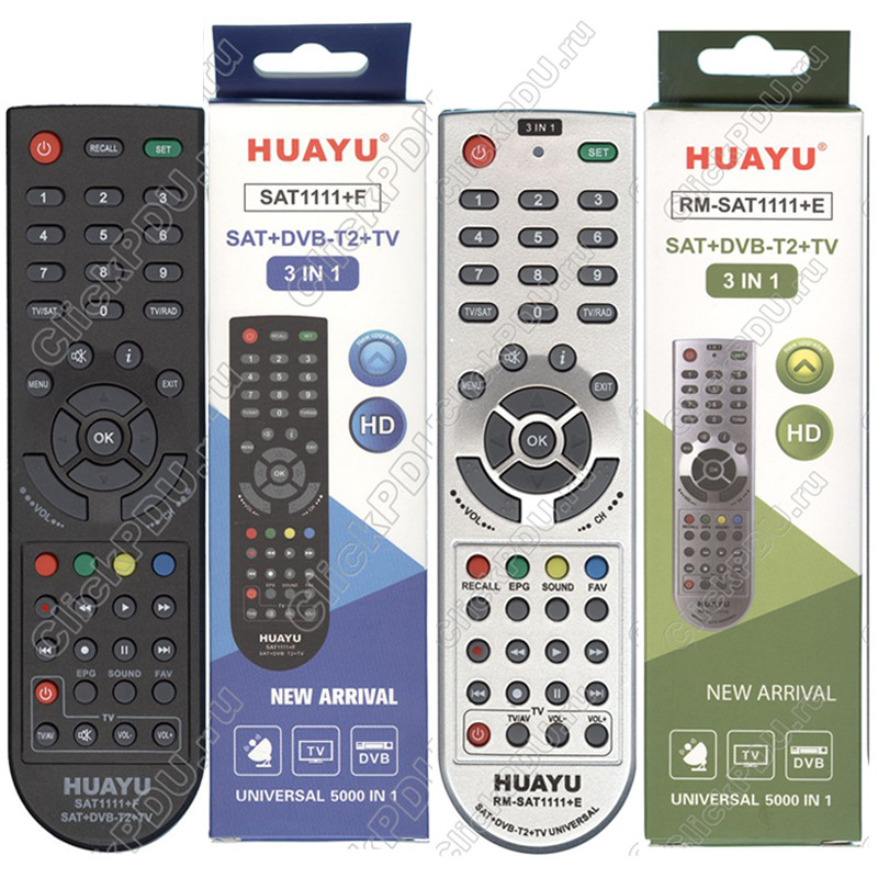 Пульт Huayu для SAT1111+B для SAT и TV в корпусе Bigsat/Globo HOF-44C