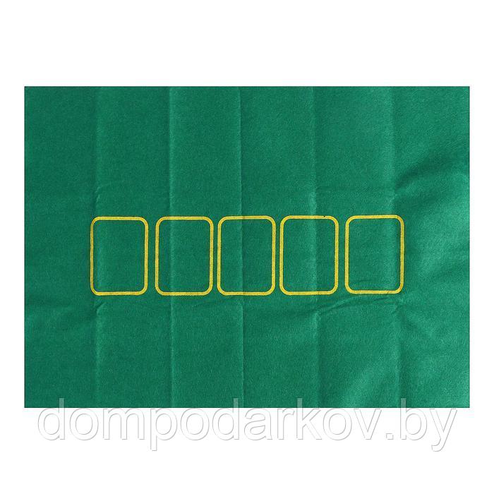 Покер, набор для игры (карты 2 колоды, фишки 100 шт, сукно 40х60 см) - фото 5 - id-p144015210