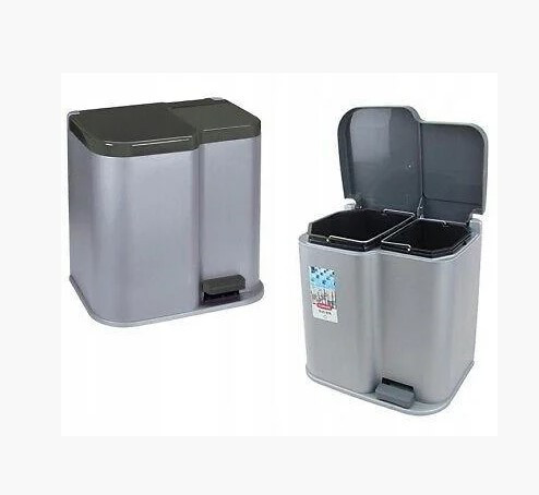 Контейнер для сортировки мусора с педалью Pedalbin 2, серый - фото 3 - id-p144018423