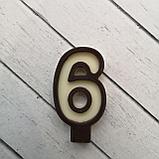Цифра "6" из шоколадной глазури ver.1, фото 2