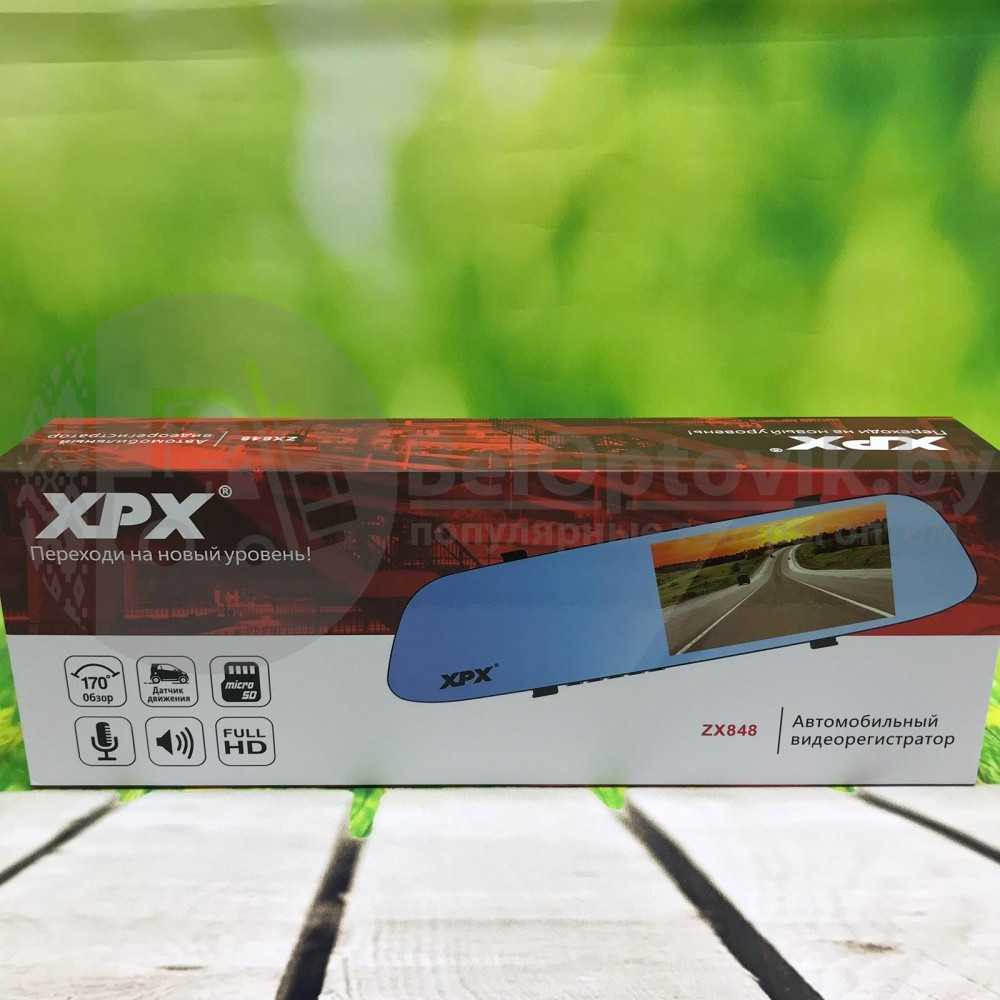 (Оригинал Корея) Зеркало - видеорегистратор XPX ZX848 (в комплекте с двумя камерами дорогазадний вид, - фото 5 - id-p144039565