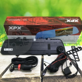 (Оригинал Корея) Зеркало - видеорегистратор XPX ZX848 (в комплекте с двумя камерами дорогазадний вид,