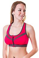 Топ спортивный Siman артикул: SN3724 без пуш-апа оптом для занятий спортом - красный