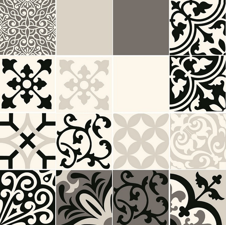 Керамическая плитка декор Beat of White Grey Patch A 59.8x59.8