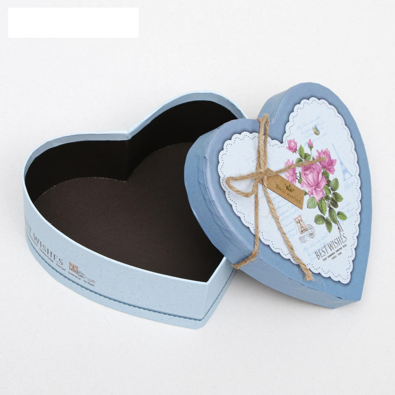Коробка сердце "Розы", 19 х 17 х 5 см;