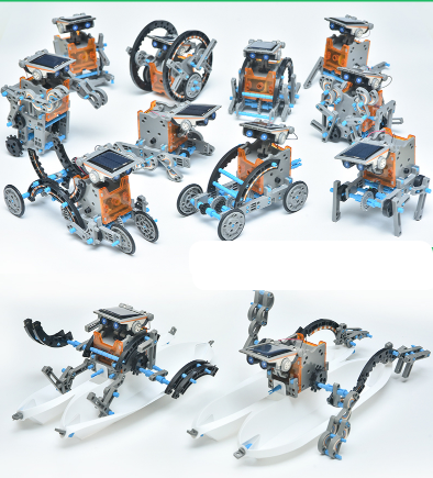 Конструктор робот на солнечных батареях Solar Robot kit 14 в 1 - фото 4 - id-p144107806