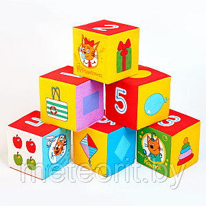 Игрушка кубики Мякиши "Три Кота" (Математика)