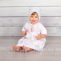 Комплект для крещения девочки (платье, чепчик, пеленка) PITUSO р.56-62 (арт. 18P/13)