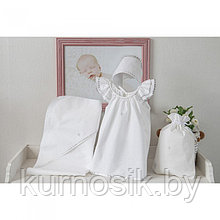 Комплект для крещения девочки (платье, чепчик, пеленка, мешочек) PITUSO р.56-62 (арт. 697P/11)