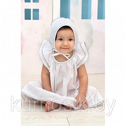Комплект для крещения девочки (платье, чепчик, пеленка, мешочек) PITUSO р.62-68 (арт. 697P/12) - фото 2 - id-p144121797