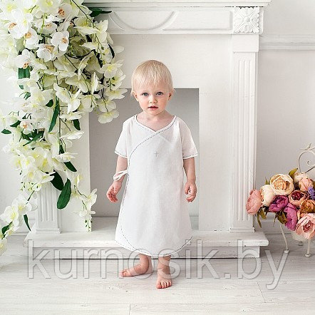 Комплект для крещения мальчика (рубашка, пеленка, мешочек) Pituso р.74-80 (арт. 696P/12) - фото 2 - id-p144123771