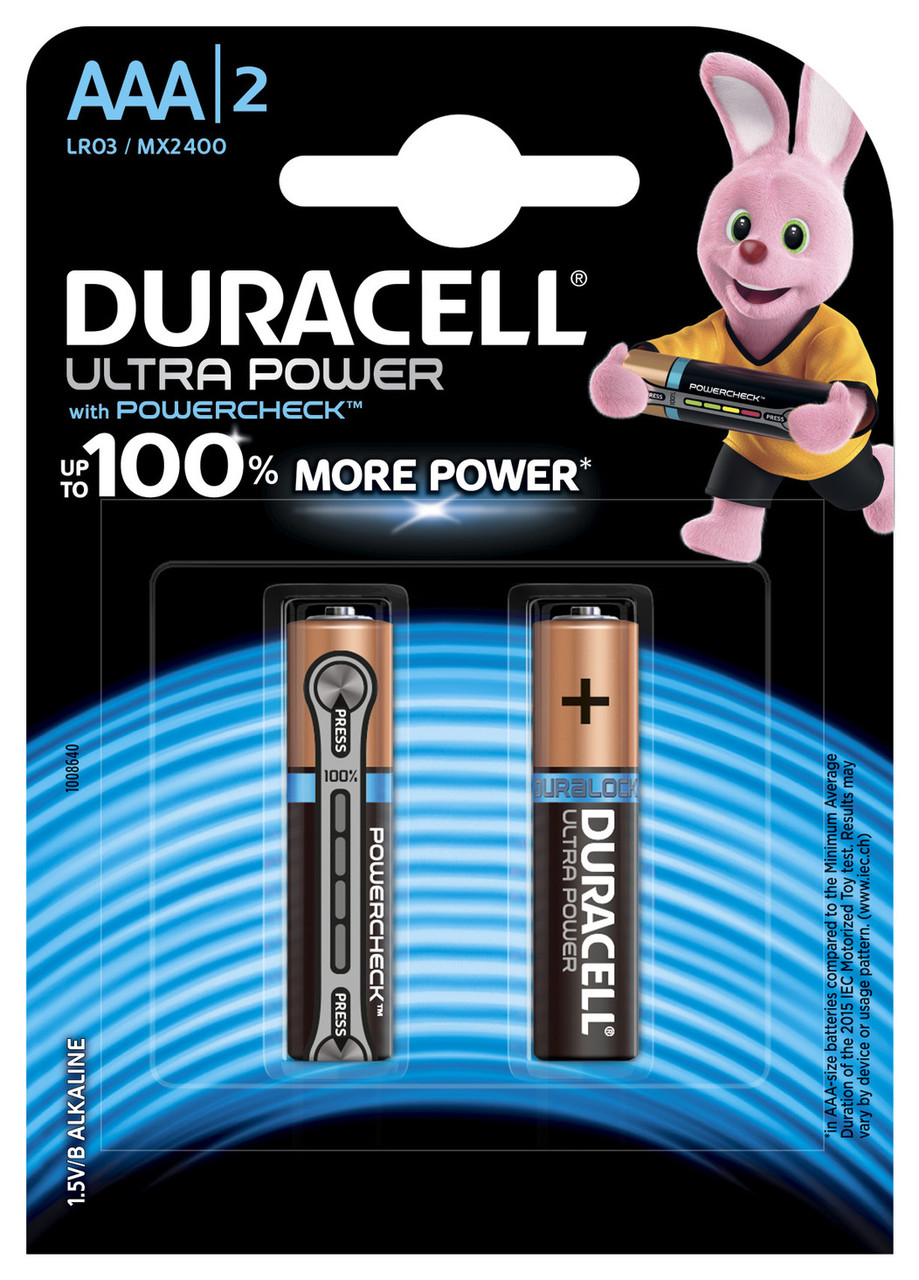 Эл.питания DURACELL UltraPower LR03/MX2400 2BP - фото 1 - id-p144113838