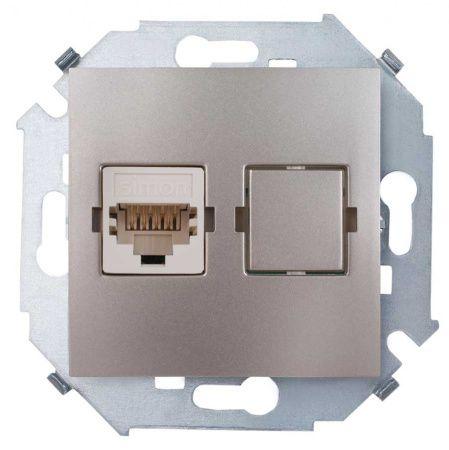 Розетка "Симон" 15 серия, компьютерная RJ45, шампань 1591598-034