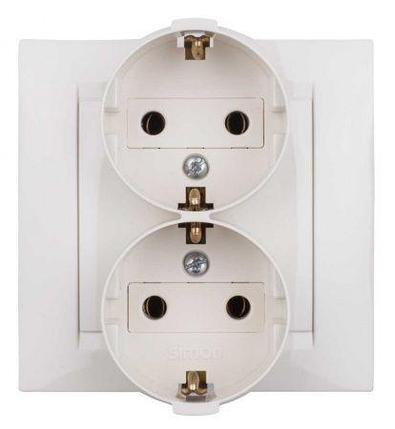 Розетка сдв. "Симон" 15 серия, 2P+E  Schuko с заз сл. кость 1590459-031, фото 2