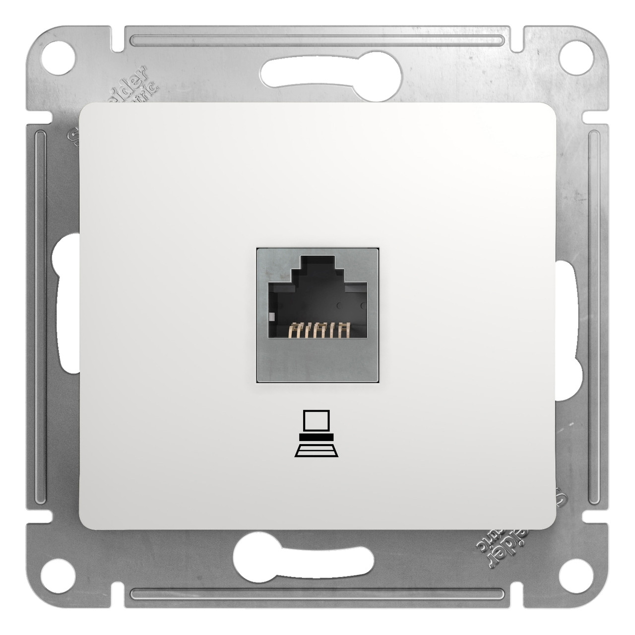 Розетка компьютерная RJ45кат 5Е мех. БЕЛЫЙ  GLOSSA  GSL000181К