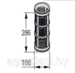 Вставка фильтрующая INOX/BLUE SCREEN/50 MESH 108X286 Geoline