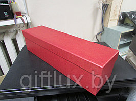 Коробка подарочная  "Однотон" 9*9*33 см (под бутылку) красный