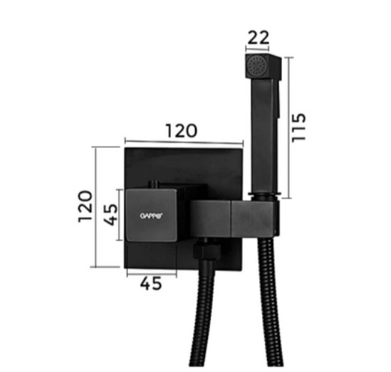 Смеситель с гигиеническим душем с термостатом Gappo G7207-60 - фото 3 - id-p144141120