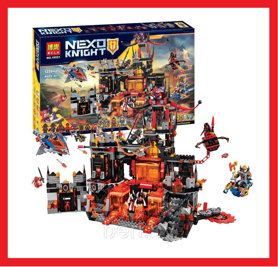 10521 Конструктор Bela Nexo Knights  "Вулканическое логово Джестро", (аналог Lego 70323), 1237 деталей