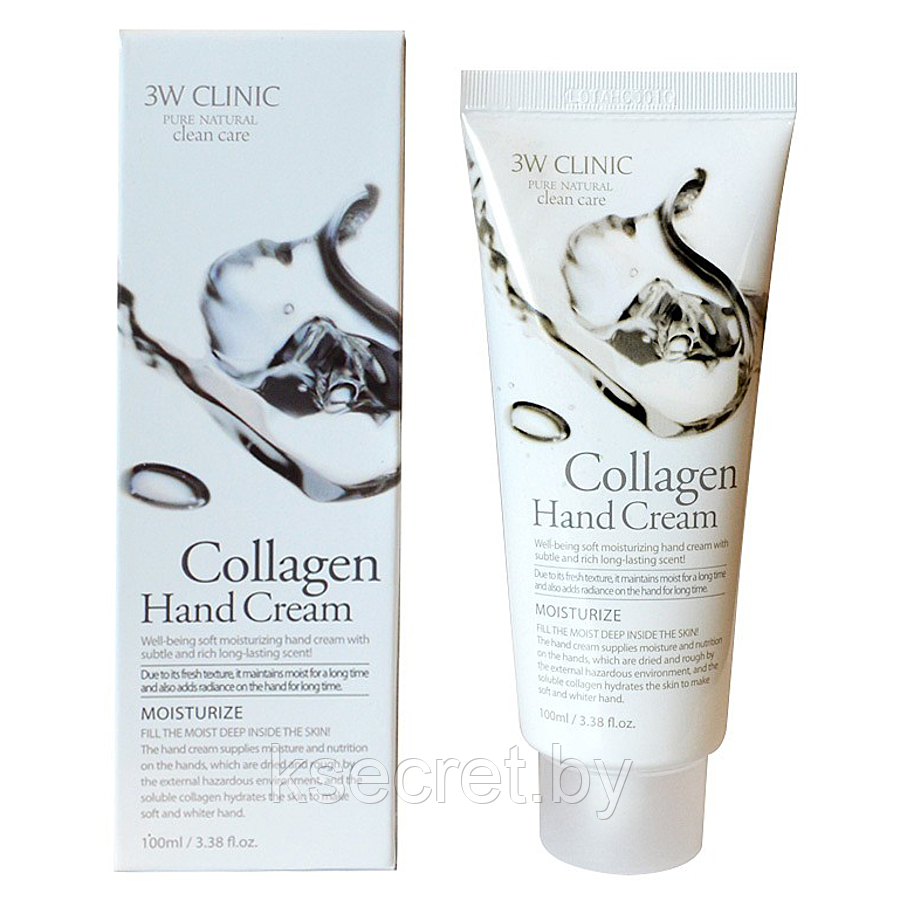 [3W СLINIC] Крем для рук КОЛЛАГЕН Collagen Hand Cream, 100 мл - фото 1 - id-p144151531
