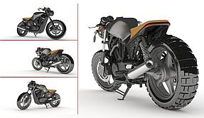 3D модель мотоцикла. Проектирование, моделирование, рендер.