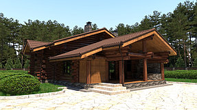 3D модель деревянного дома. Проектирование, моделирование.