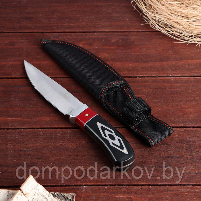 Нож охотничий Мастер К. 21,5 см, в чехле, ромбы на рукояти - фото 1 - id-p144156403