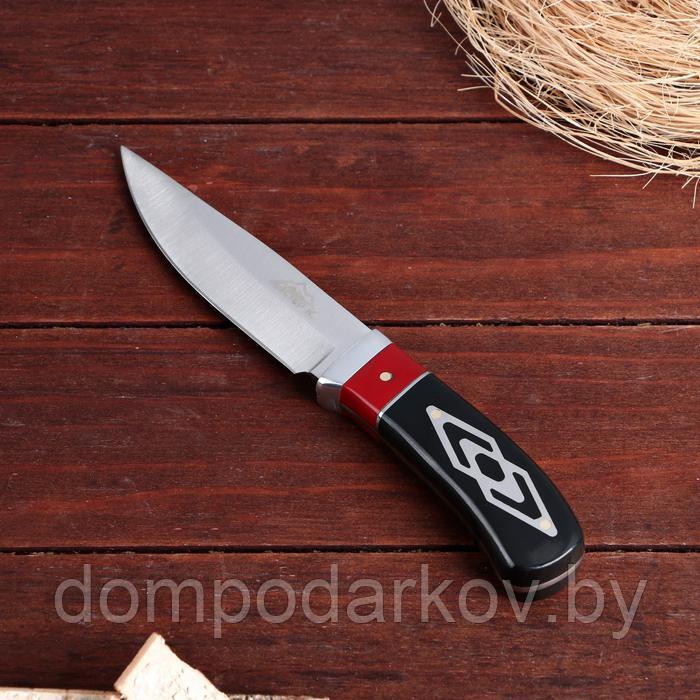 Нож охотничий Мастер К. 21,5 см, в чехле, ромбы на рукояти - фото 2 - id-p144156403