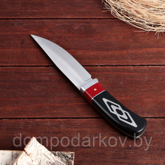 Нож охотничий Мастер К. 21,5 см, в чехле, ромбы на рукояти - фото 3 - id-p144156403