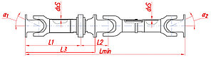 Вал карданный 5337-2201006-20 L=2411 на 4 отв.