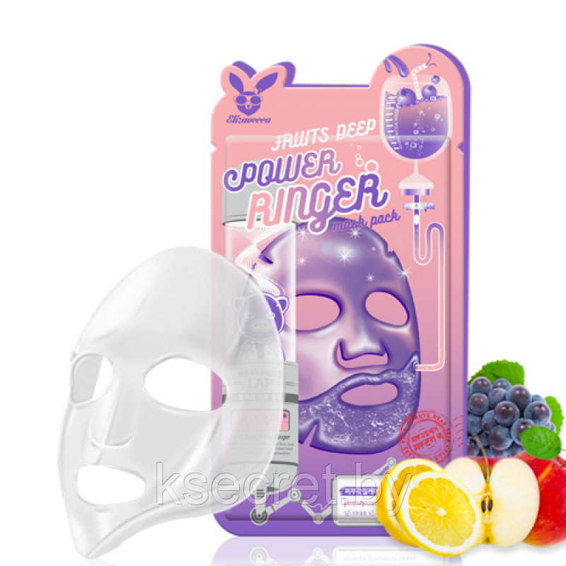 [Elizavecca] Тканевая маска для лица ФРУКТЫ Fruits Deep Power Ringer Mask Pack - фото 1 - id-p144156087