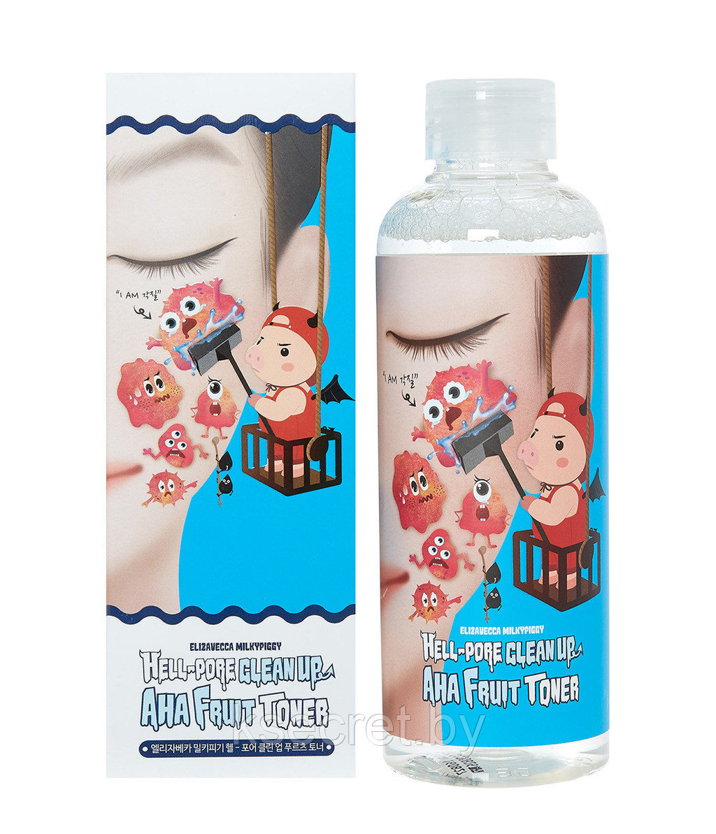 [Elizavecca] Тонер-пилинг ФРУКТОВЫЕ КИСЛОТЫ Hell-Pore Clean Up Aha Fruit Toner, 200 мл - фото 2 - id-p144157311