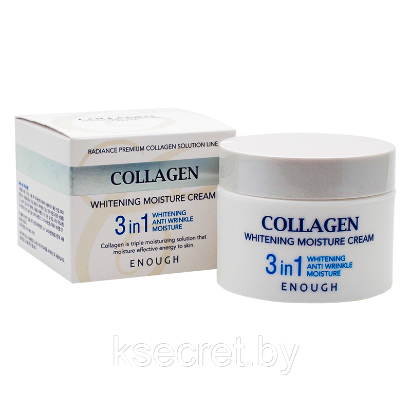 [Enough] Крем для лица Коллаген/Осветление Collagen Whitening Moisture Cream, 50 мл - фото 2 - id-p144161663
