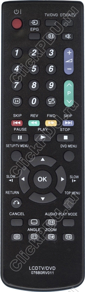 Пульт телевизионный Sharp 076B0RV011 LCDTV/DVD ic