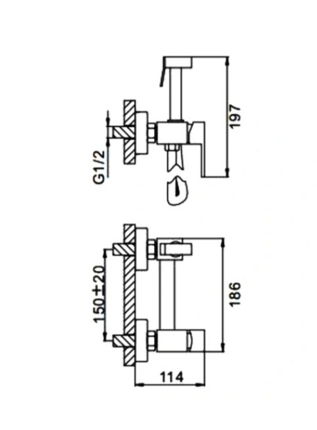 Смеситель с гигиеническим душем Frap F7504-5 - фото 3 - id-p144176714