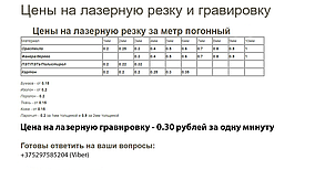 Услуга консультации по лазерной резке