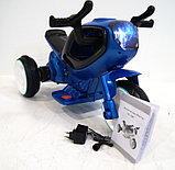 Детский электромобиль, мотоцикл RiverToys HC-1388 (синий), фото 6