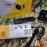 LED Projector портативный переносной проектор светодиодный Aao YG300 (домашний кинотеатр) от сети 220В с USB, фото 7