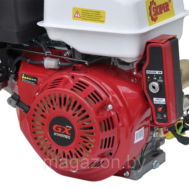 Двигатель бензиновый SKIPER N190F/E(K) вал 25х60, шпонка 7 мм, электростартер - фото 3 - id-p144232326