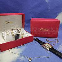 Подарочный набор Cartier (браслет, подвеска Сердце, часы)