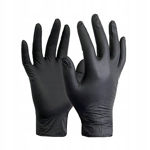 Нитриловые перчатки цвет черный размера XL  100шт/ 50 пар