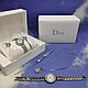 Подарочный комплект Dior (Часы, кулон, браслет) Серебро, фото 10