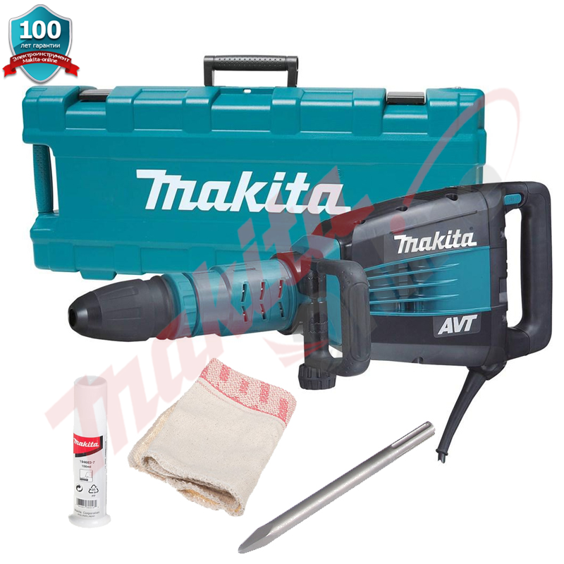 Отбойный молоток MAKITA HM 1214 C (1510 Вт, 25.7 Дж, 950-1900 уд/мин, патрон SDS-MAX, вес 11.7 кг)