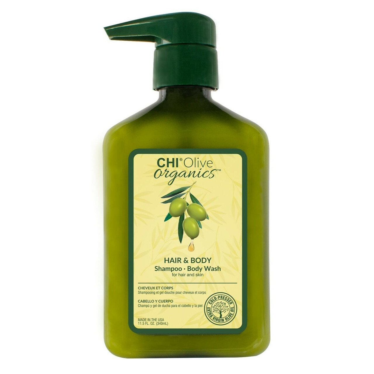 Шампунь для волос и тела с маслом оливы CHI OLIVE ORGANICS Hair & Body Shampoo, 340 ml